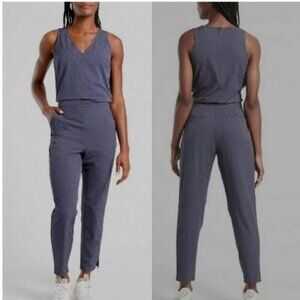 Athleta Womens |8| Brooklyn Textured Sleeveless Jumpsuit in Medieval Violet 